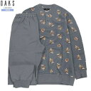 DAKS パジャマ ダックス 26%OFF メンズ ブランド ギフト プレゼント ラッピング無料 日本製 裏起毛 テディベア ヘンリーネック 紳士 長袖 長ズボン グレー 23/12/4 221223