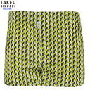 タケオキクチ トランクス TAKEO KIKUCHI メンズ 下着 ギフト プレゼント ブランド おしゃれ プリント ニット 黄色 24/6/4 200624【...