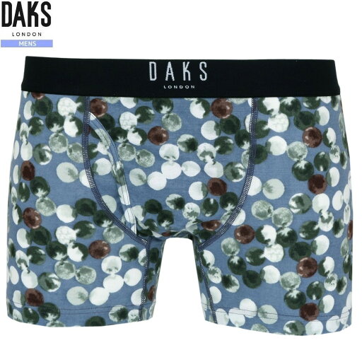 DAKS ボクサーパンツ ダックス 14%OFF メンズ 下着 ギフト プレゼント ブランド おしゃれ 日本製 ドット プリント ストレッチ 青 24/6/4 200624【送料無料】 DAKS ボクサーパンツ ダックス 14%OFF メンズ 下着 ギフト プレゼント ブランド おしゃれ 日本製 ドット プリント ストレッチ 青 24/6/4 200624【送料無料】
