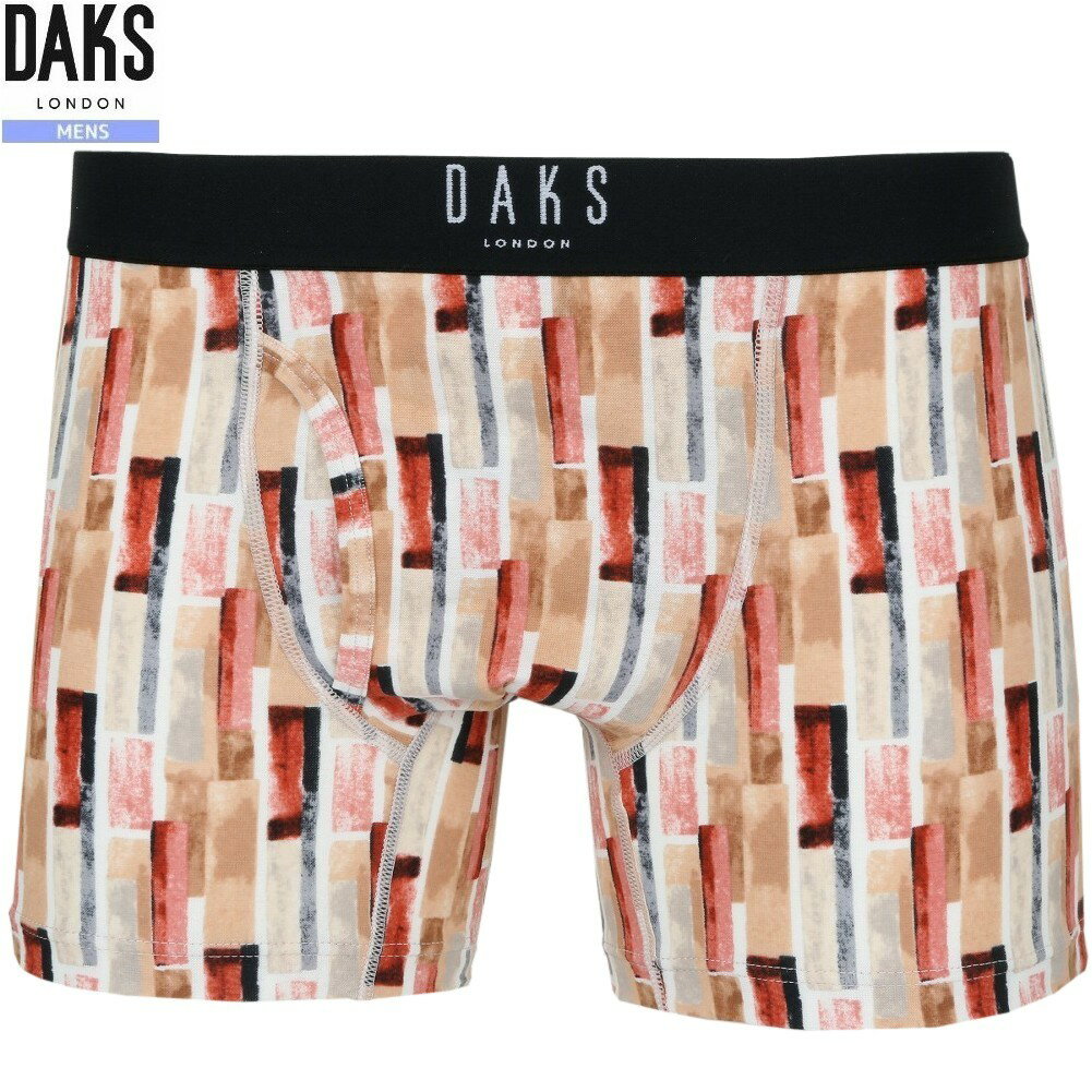 DAKS ボクサーパンツ ダックス 21%OFF メンズ 下着 ギフト プレゼント ブランド おしゃれ 日本製 プリント ストレッチ ベージュ 24/6/4 200624【送料無料】