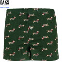 DAKS トランクス ダックス 21%OFF メンズ 下着 ギフト プレゼント ブランド おしゃれ 日本製 ダックスフンド プリント ニット 緑 24/6/4 200624【送料無料】(4)