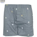 タケオキクチ トランクス TAKEO KIKUCHI メンズ 下着 ブランド おしゃれ ギフト プレゼント 日本製 エンブレム プリント コットン グレー 24...