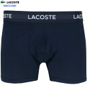 外箱ダメージ有 ラコステ ボクサーパンツ LACOSTE メンズ 下着 ブランド おしゃれ MOTION マイクロファイバー ストレッチ 紺 24/7/1 040724【送料無料】