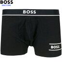 外箱ダメージ有 BOSS / HUGO BOSS ボクサーパンツ ヒューゴ ボス メンズ 下着 ブランド おしゃれ "BOSS"ロゴ コットン ストレッチ 黒 24/7/1 040724【送料無料】