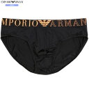 箱なし エンポリオアルマーニ ブリーフパンツ EMPORIO ARMANI メンズ 下着 ブランド おしゃれ ESSENTIAL マイクロファイバー 黒 24/...