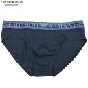 箱なし エンポリオアルマーニ ブリーフパンツ EMPORIO ARMANI メンズ 下着 ブランド おしゃれ ウエストロゴ コットン ストレッチ 紺 24/7/...
