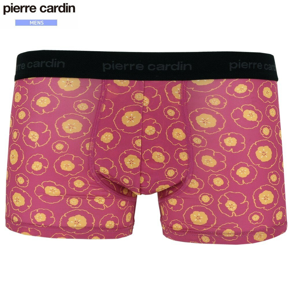 箱なし サンプル品 ピエールカルダン ボクサーパンツ pierre cardin メンズ ブランド 日本製 フラワーサークル柄 ナイロン ピンク 24/10/5 311024【送料無料】