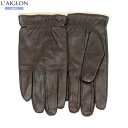 訳あり商品 レグロン 手袋 L'AIGLON メンズ 本革 裏地ニット レザーグローブ 暗茶 24/12/3 201224【送料無料】