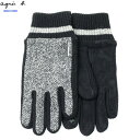 サンプル品 アニエスベー 手袋 agnes b. メンズ ブランド ヘリンボーン ウール混 グローブ チャコール 24/12/3 201224【送料無料】(4)