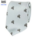 DAKS ネクタイ ダックス 46%OFF メンズ ブランド ギフト プレゼント 日本製 テディベア シルク 銀 25/1/5 300125【送料無料】(4)