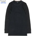 外箱ダメージ有 ポールスミス インナーシャツ Paul Smith メンズ ブランド クルーネック コットン 長袖 Tシャツ(インナー) 黒 25/3/4 210325【送料無料】