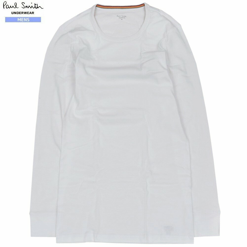 外箱ダメージ有 ポールスミス インナーシャツ Paul Smith メンズ ブランド クルーネック コットン 長袖 Tシャツ(インナー) 白 25/3/4 21...