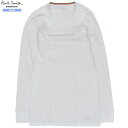 外箱ダメージ有 ポールスミス インナーシャツ Paul Smith メンズ ブランド クルーネック コットン 長袖 Tシャツ(インナー) 白 25/3/4 210325【送料無料】