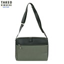 タケオキクチ ショルダーバッグ TAKEO KIKUCHI 31%OFF メンズ ブランド 撥水 テフロン加工 ライニング A4 カーキ 25/4/2 100425