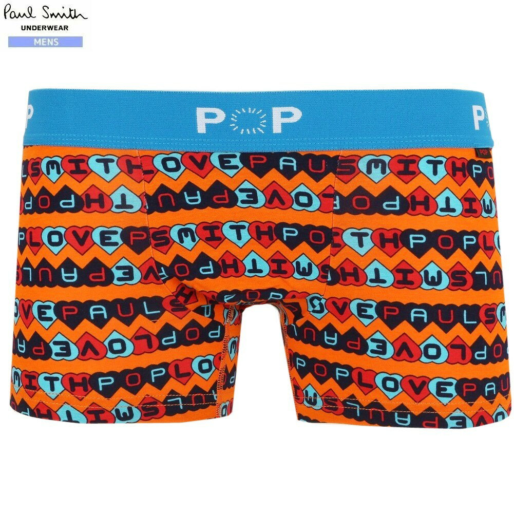 ポールスミス ボクサーパンツ Paul Smith メンズ ブランド ギフト プレゼント POP "ハートロゴ" ローライズ LOWRISE BOXER 橙 3005BE【送料無料】