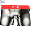 ポールスミス ボクサーパンツ Paul Smith POP メンズ ブランド ギフト プレゼント "ボーダー&ドッグ" ローライズ LOWRISE BOXER 黒 3005BE【送料無料】