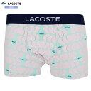 ラコステ ボクサーパンツ LACOSTE メンズ ブランド ギフト プレゼント ハート コットン ストレッチ HEART TRUNK ピンク 0606BE【送料無料】