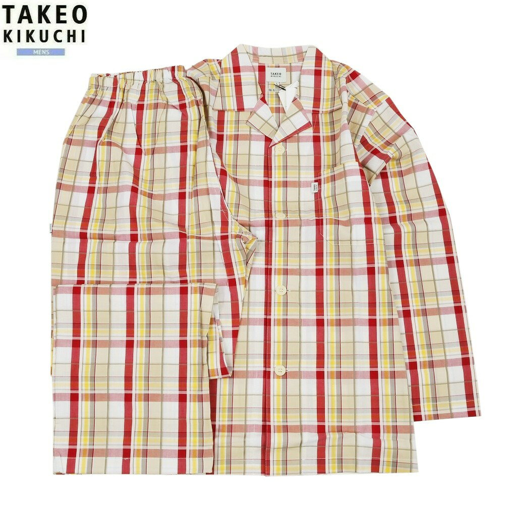 タケオキクチ パジャマ TAKEO KIKUCHI 32%OFF メンズ ブランド ギフト プレゼント マドラスチェック 前..