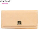 訳あり商品 クレイサス 長財布 CLATHAS レディース ブランド 本革 ベティ エナメル かぶせ ピンクベージュ 1906BE