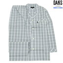 DAKS パジャマ ダックス 15%OFF メンズ ブランド ギフト プレゼント 日本製 チェック パイピング 前開き 紳士 長袖 長ズボン グレー 0307B...