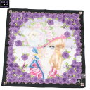 アナスイ ハンカチ ANNA SUI ベルばら レディース ブランド ギフト プレゼント ラッピング無料 日本製 ベルサイユのばら コラボ 「オスカル&アントワネット」 コットン 紫 1007BE【送料無料】