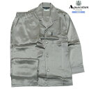 アクアスキュータム パジャマ Aquascutum 55%OFF メンズ ブランド ギフト プレゼント 高級 シルク100% パイピング 前開き 紳士 長袖 長...