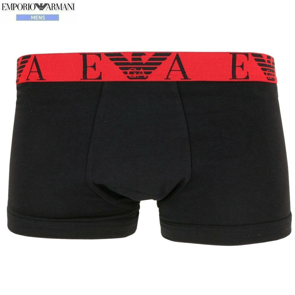 箱なし エンポリオアルマーニ ボクサーパンツ EMPORIO ARMANI メンズ ブランド ウエストEAロゴ コットン ストレッチ 黒 2108BE【送料無料】