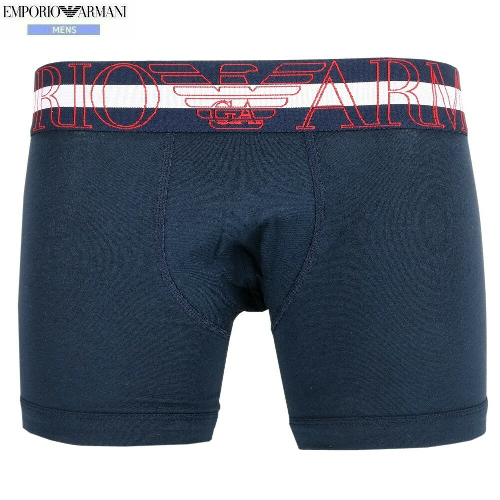 箱なし エンポリオアルマーニ ボクサーパンツ EMPORIO ARMANI メンズ ブランド MEGA LOGO コットン ストレッチ 紺 2808BE【送料無料】