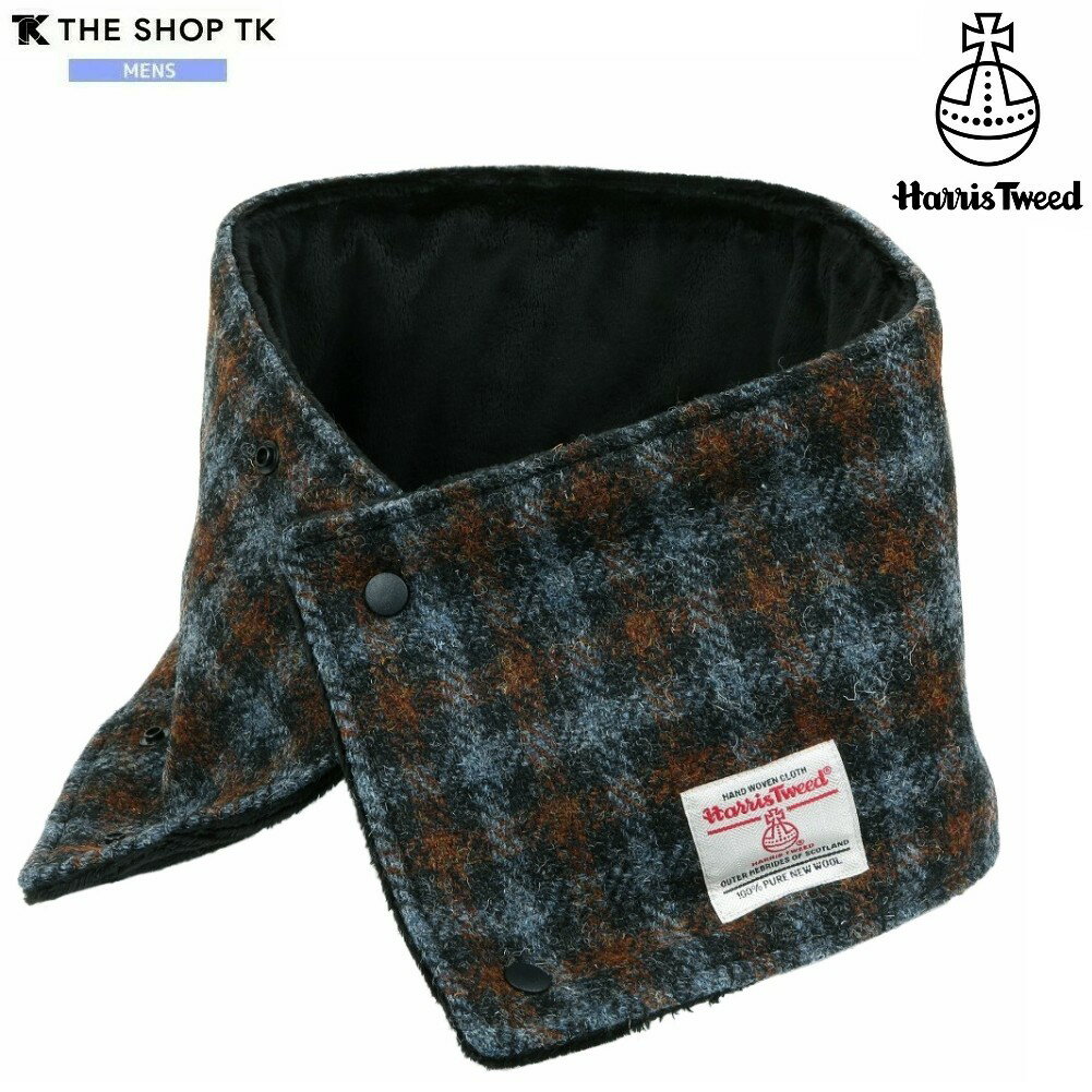 ザ・ショップ・ティーケー ネックウォーマー THE SHOP TK 15%OFF メンズ ブランド HARRIS TWEED／ハリスツイード ショートボア チェック 0611BE【送料無料】