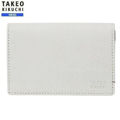 タケオキクチ 名刺入れ メンズ タケオキクチ 名刺入れ TAKEO KIKUCHI 40%OFF メンズ ブランド ギフト プレゼント ラッピング無料 本革 カラー配色レザー 名刺＆カード入れ 白 23/10/1 051023【送料無料】