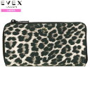EVEX by KRIZIA 長財布 エヴェックス 45%OFF レディース ブランド レオパロングウォレット ラウンドファスナー ベージュ 23/10/1 051023(4)