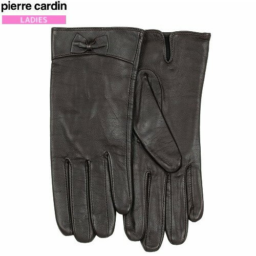 Rakuten - ピエールカルダン 手袋 pierre cardin レディース ブランド ギフト プレゼント ラッピング無料 本革 リボン装飾 ラムレザー グローブ 暗茶 23/11/3 161123【送料無料】