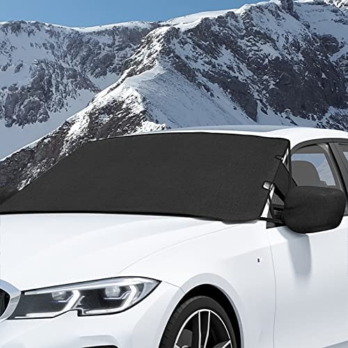 ンドシールドスノーカバー 保護 雪対策 車用 サンシェード カバー 車用凍結防止カバーシート 超厚い ホンダ CR-Z/HR-V デルソル 便利な収納 収納袋付き (S(169*110CM))