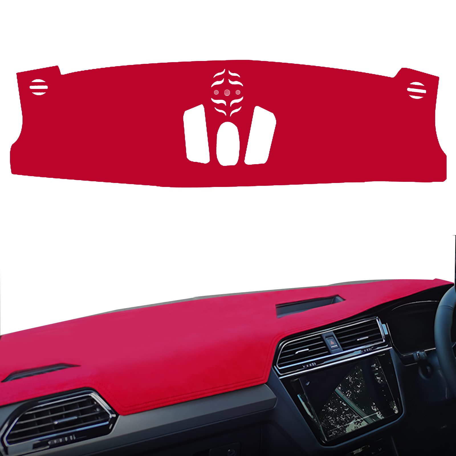 ダッシュボードカバー 車内ダッシュボードマット ポルシェカイエン 2018 2019 2020 2021 2022(コンパス付き) 日焼け防止 滑り止めマット 保護マット 遮光パッド ダッシュボードライト保護マット ダッシュ