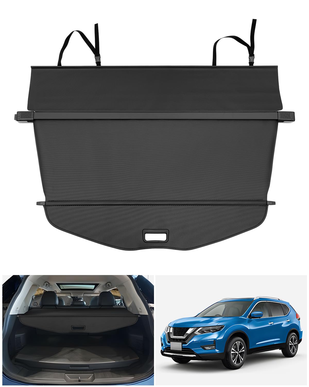 ニッサン エクストレイル T32前期 後期 トノカバー 延長型 ロールシェード NISSAN X-TRAIL ラゲージ収納 プライバシー保護 車種専用設計 内装パーツ カバーカーテン 日よけ