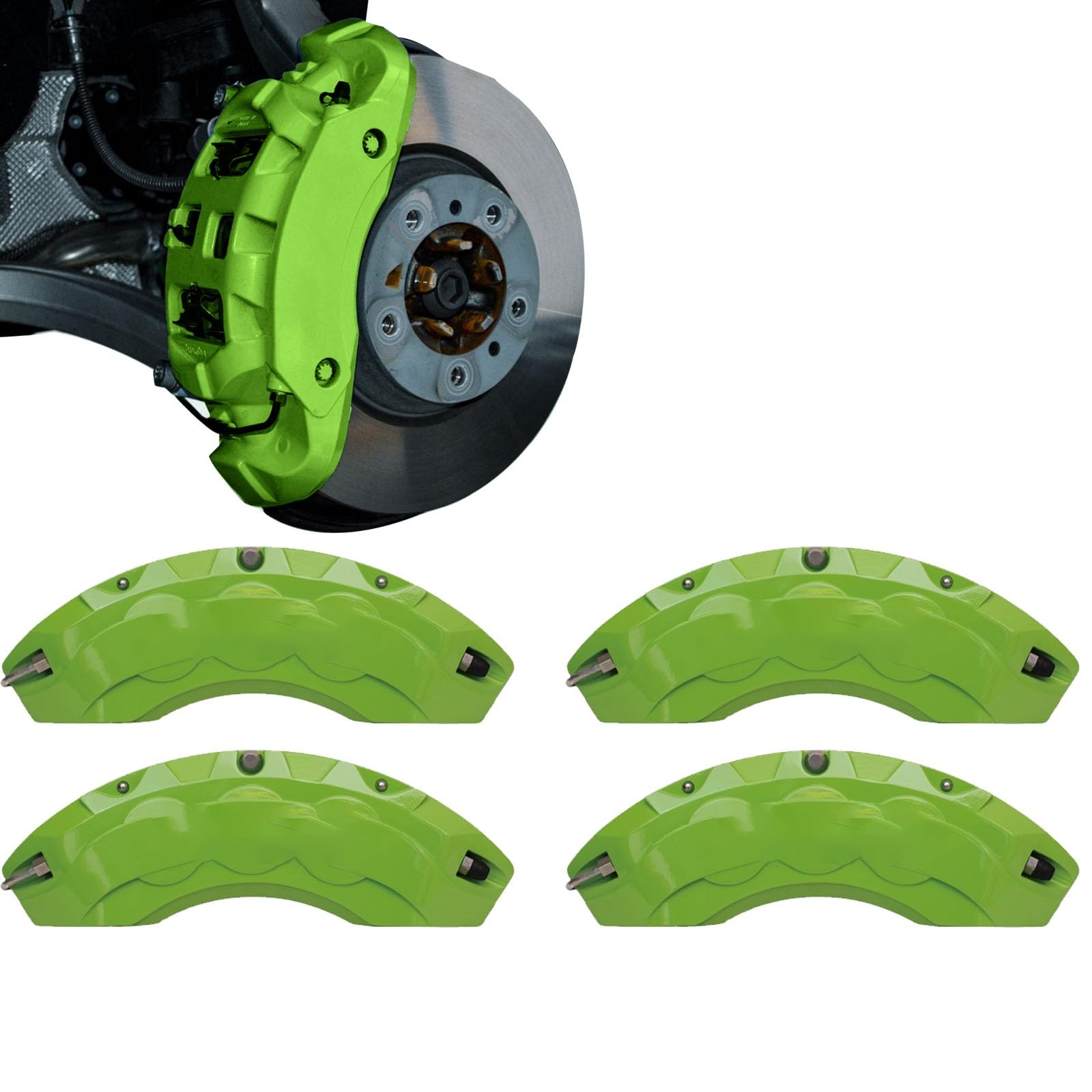 アウディA3 スポーツバッ8Y 令和3年4月-現行 キャリパーカバー カスタム専用 アルミニウム製 ブレーキキャリパーカバー 前後セット4個 専用設計 耐熱防塵加工 18色選択可能 ブレーキカバー ホイールアクセサリー カーディスク装飾(深い緑)