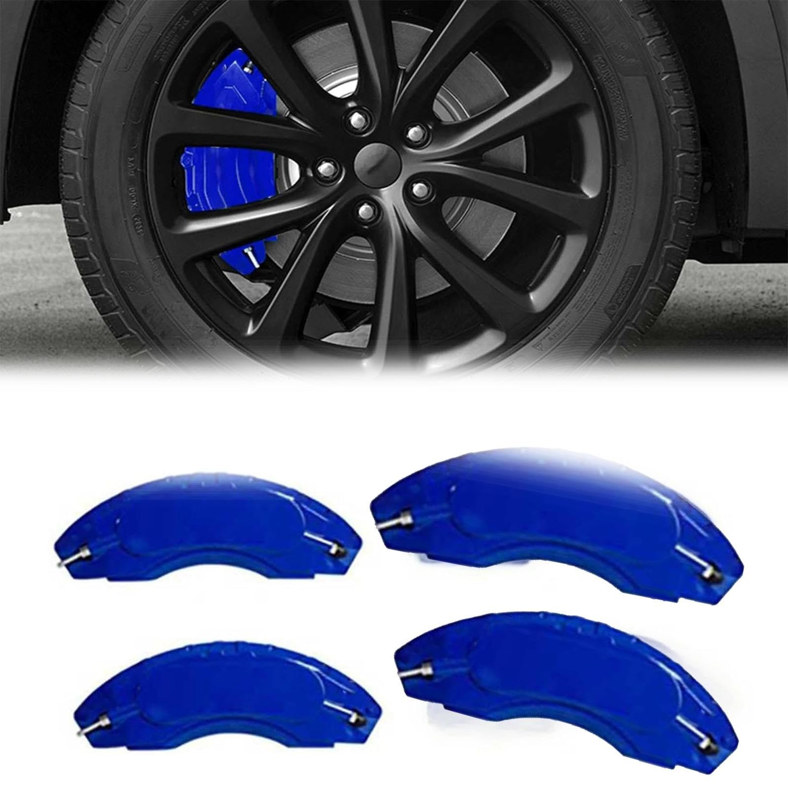 ホンダジェイドFR4/5型 2015年2月-2020年7月キャリパーカバー 内部カバー ブレーキカバー 車種専用設計 フィッティング アルミ合金製 高耐久 保護カバー 外装 ドレスアップ 保護 金属製カバー 4点セッ 【前輪?後輪キャリパーの写真をお願いし送信】(青)