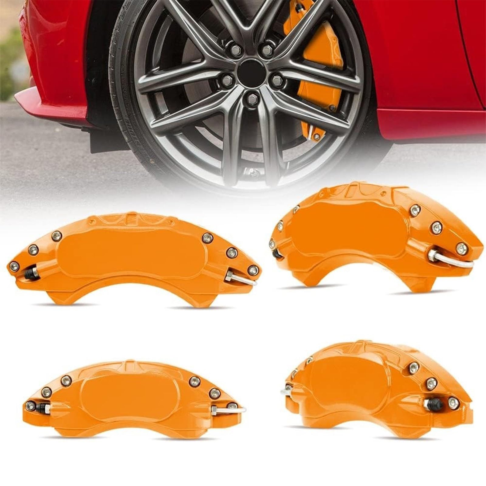 トヨタ アルファード/ヴェルファイア 30系 2015-2018キャリパーカバー 内部カバー ブレーキカバー 車種専用設計 フィッティング アルミ合金製 高耐久 保護カバー 外装 ドレスアップ 保護 金属製カバー 4点セッ 【前輪?後輪キャリパーの写真をお願いし送信】(黄色)