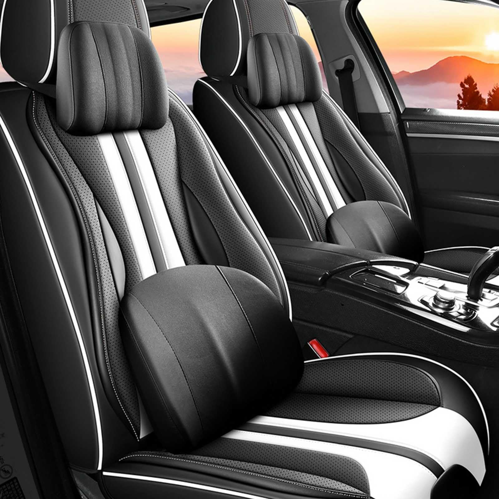樂天商城 - レヴォーグ VN系 VN5 2020年10月~現行 5席 車 シートカバー ナッパレザー スペーシ 汎用 四季対応 防水 通気性 カーシートカバー 滑り止め 運転席 助手席 後部座席 車 座布団 便利グッズ