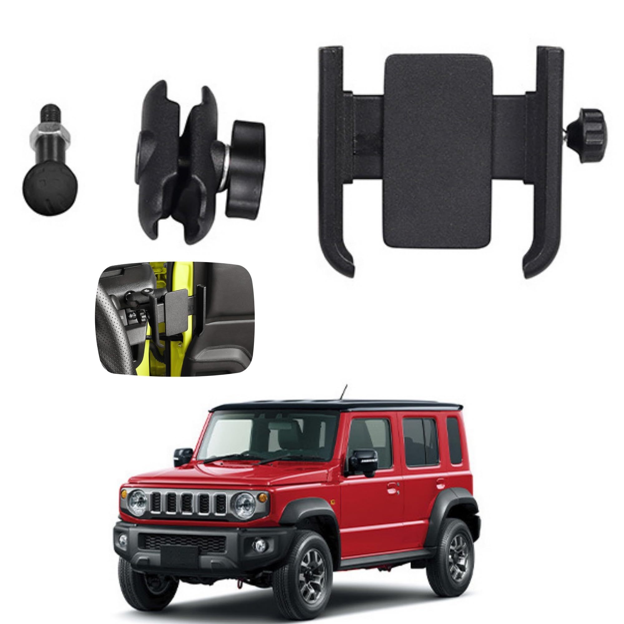 新型 ジムニー ジムニーノマド 5ドア に適合 専用アクセサリー センターコンソールスマホホルダー JC74..