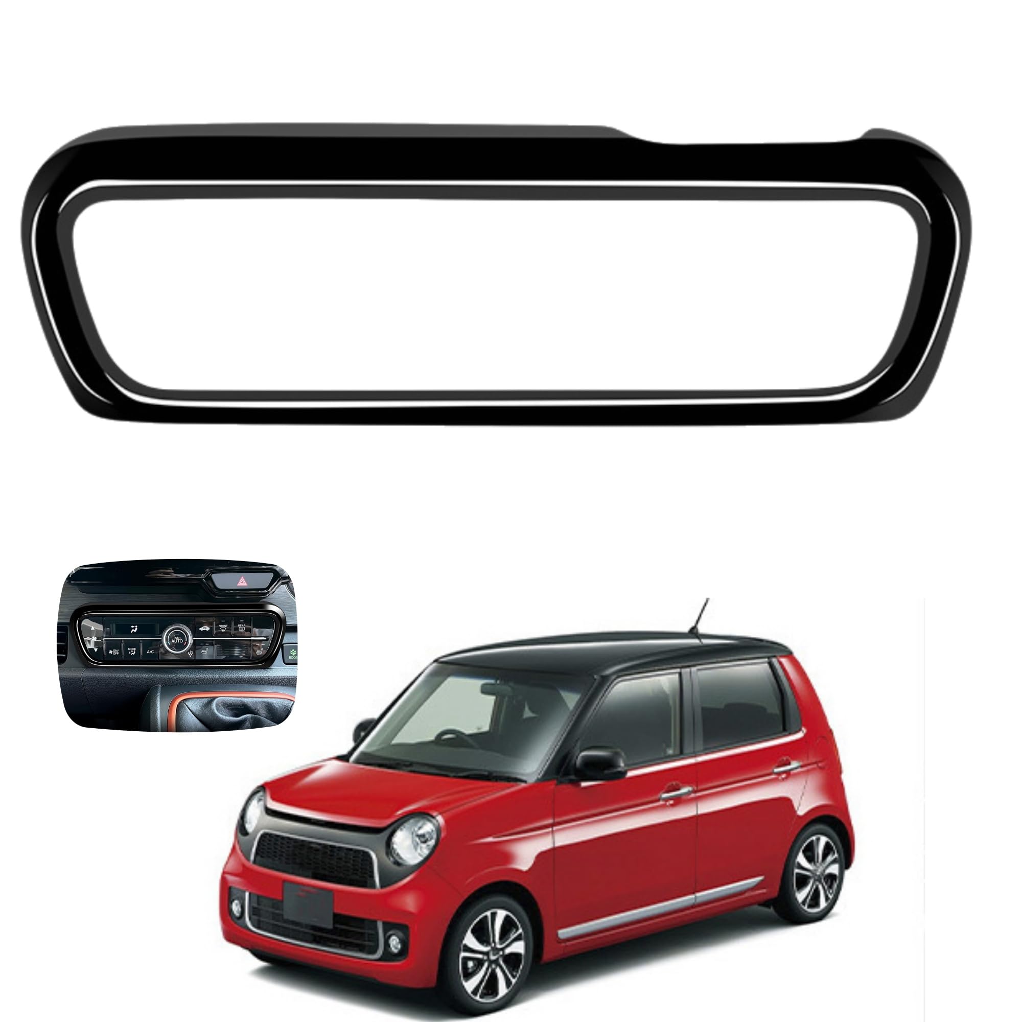 新型N-ONE に適合 アクセサリー n-one コンソールエアコン吹き出し口パネル jg3 jg4車種専用カスタム 内装パーツ (ブラック)