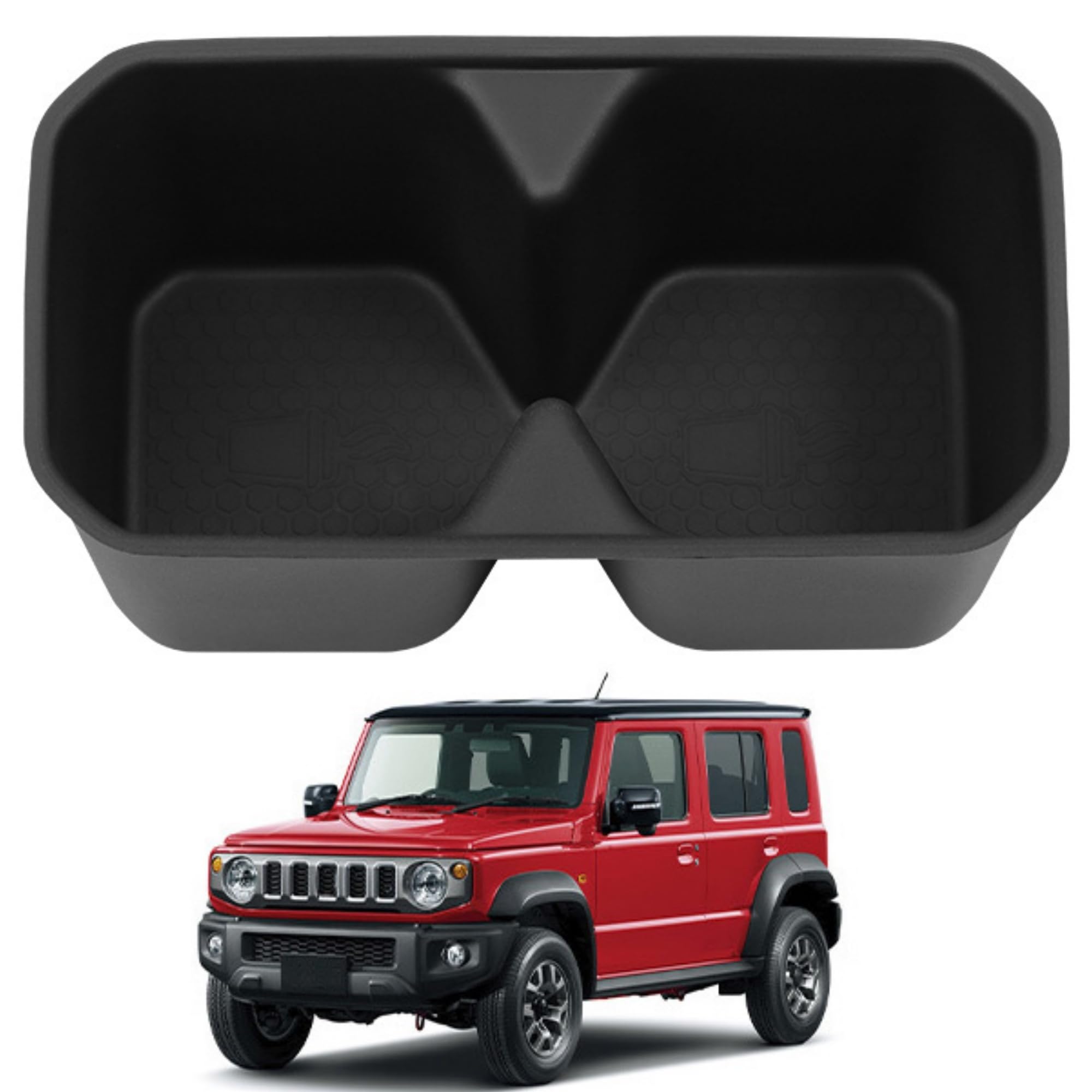 新型 ジムニー ジムニーノマド 5ドア に適合 専用アクセサリー コンソールマットドリンクカップホルダー 小物入れ JC74 カスタムパーツ