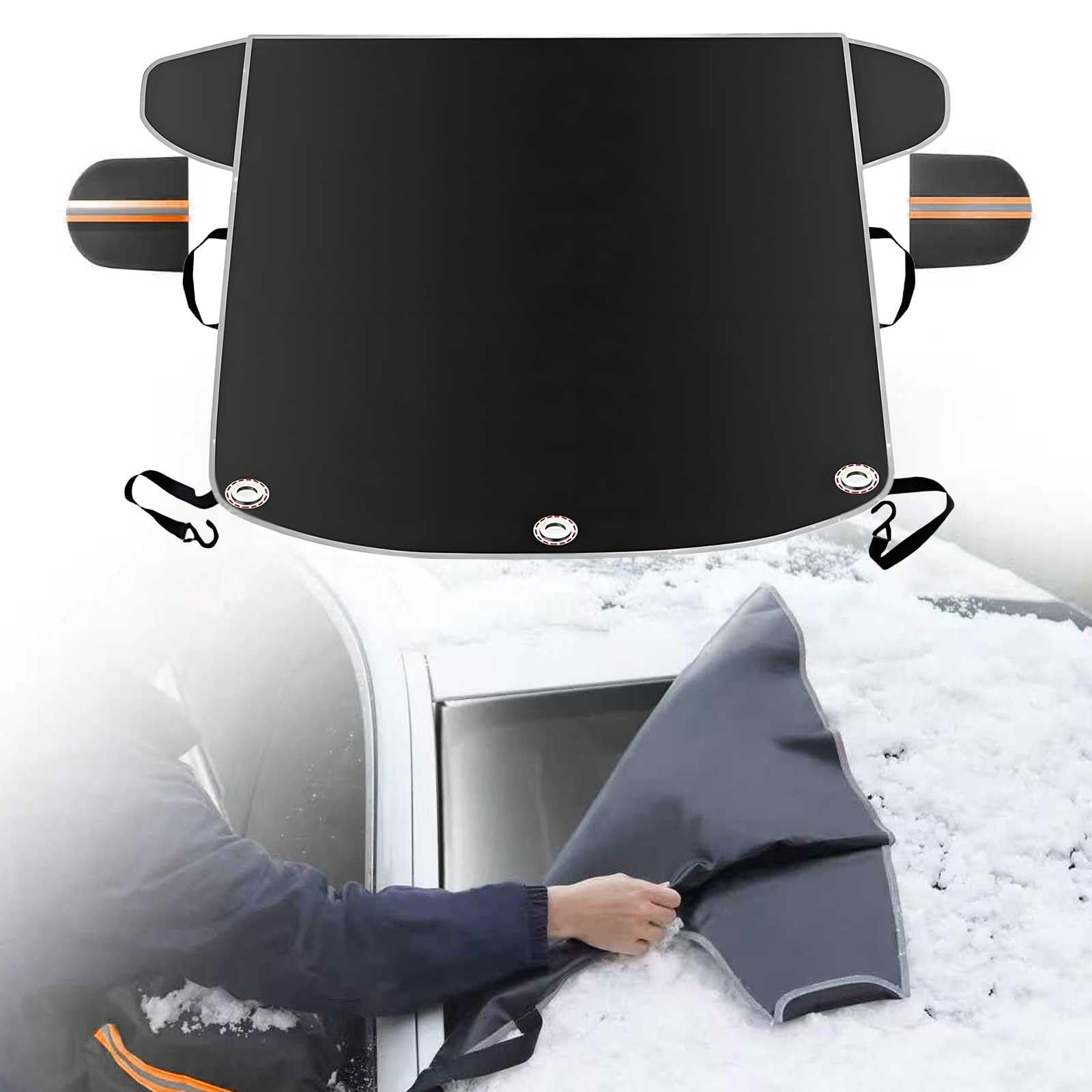 2025新型&強化版強風対策 凍結防止シート アルファード AGH30W AGH35W GGH30W GGH35W 30系(2020年1月~2023年6月) 車用凍結防止カバー フロントガラスカバー 磁石内蔵 凍結/積雪/霜/雹/落葉対策 車種汎用 サンシェード 折りたたみ 防水防風 収納袋付