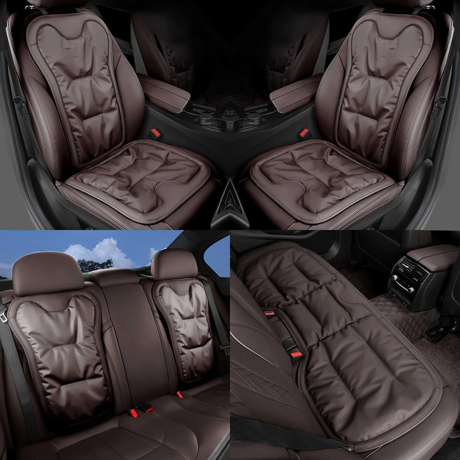 【新型5Dデザイン ト】ホンダシャトル Shuttle 車 シートカバー 防水 防寒 車 クッション シリコンPUレザー 2018-現行 カーシートカバー 汎用 車 座布団 オールシーズン 前席 後席 車 シートカバー 7枚セット