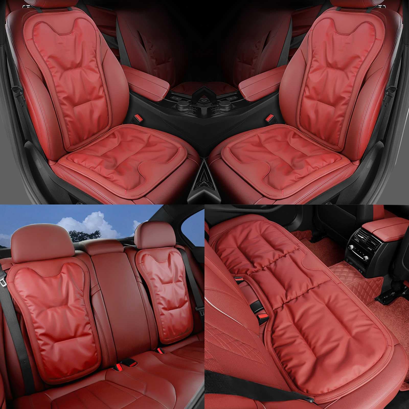 【新型5Dデザイン ト】エクストレイル T32系 T33系 車 シートカバー 防水 防寒 車 クッション シリコンPUレザー 2015〜現行 カーシートカバー 汎用 車 座布団 オールシーズン 前席 後席 車 シートカバー 3枚セット