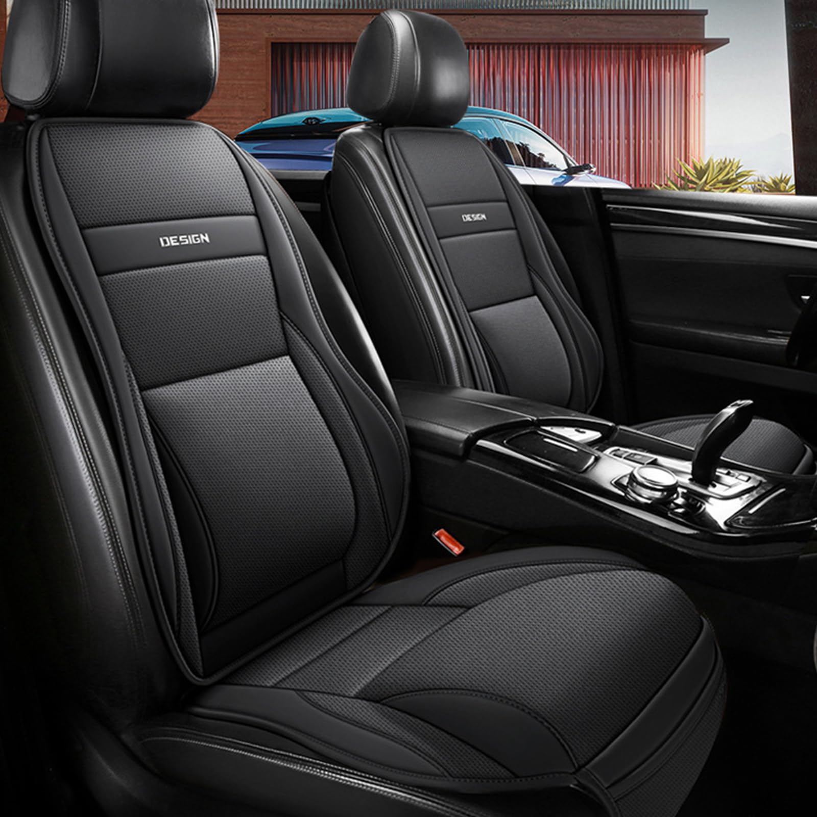 新型5D 車 クッション ホンダ N-BOXカスタム/N-BOXプラス/N-BOX 座布団 車 シートクッション【固定式ランバーサポートとレッグサポート】 体圧分散 防寒 防汚 暖かい