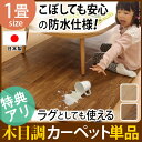 【送料無料】ホットカーペット カバー 防水 『木目調ホットカーペット・カバー 〔ウッディ〕 1畳用(200x98) カバーのみ』 ラグ リビングマット フローリング調 クッション性 抗菌 防カビ 防汚 防水 日本製 床暖房 ペット 子供