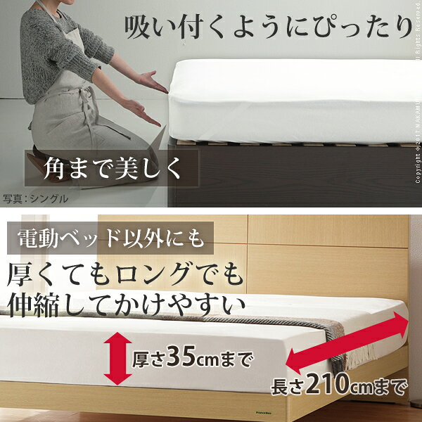 【送料無料】ボックスシーツ セミダブル ベッド 『フランスベッド 伸縮ボックスシ...
