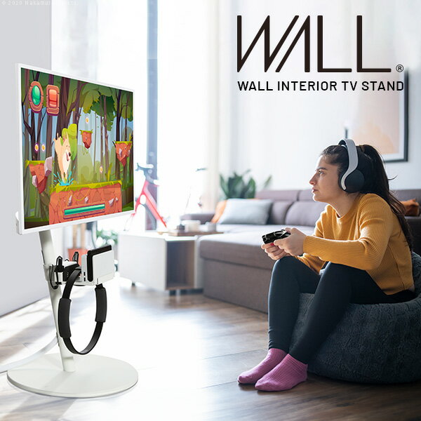 楽天KURASHI NO KATACHI累計70万台 テレビ台 壁寄せテレビスタンド WALL A2ロータイプ ゲーミングモデル 24型～55型対応+ポータブルゲーム機ホルダー 2点セット