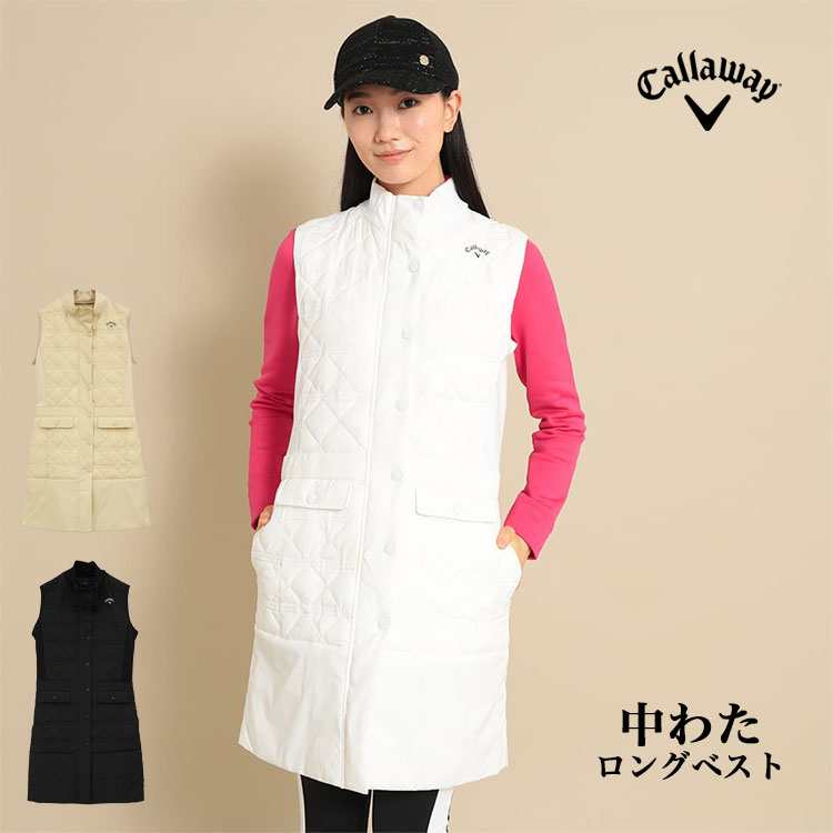 【FG】【40%OFF・SALE・セール】秋 冬 Callaway GOLF キャロウェイ ゴルフウェア C23216202 中綿入り 撥水 ロングベスト [撥水性] (レディース)